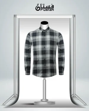 Mens Full Sleeve Black Off White Checked Shirt