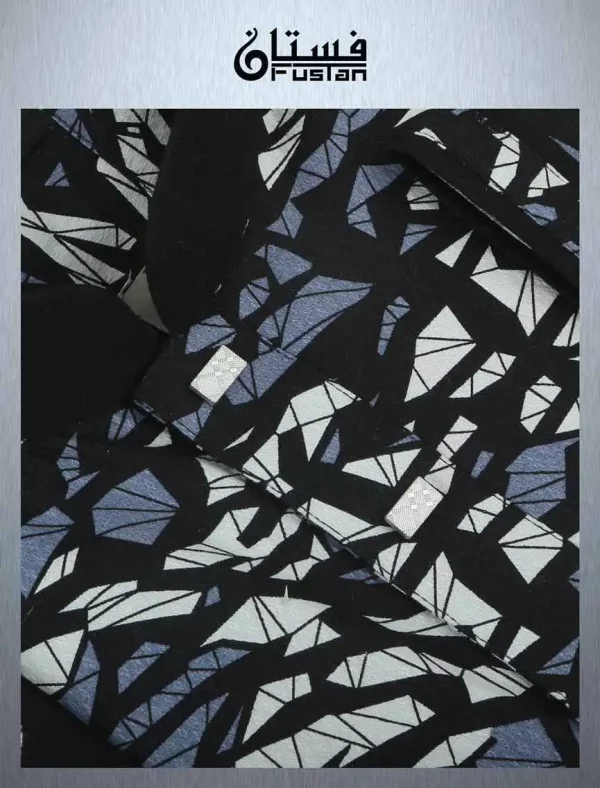 Black Modern Abstract Printed Panjabi