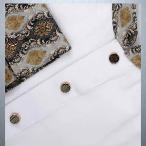 White Jacquard Panjabi for Men