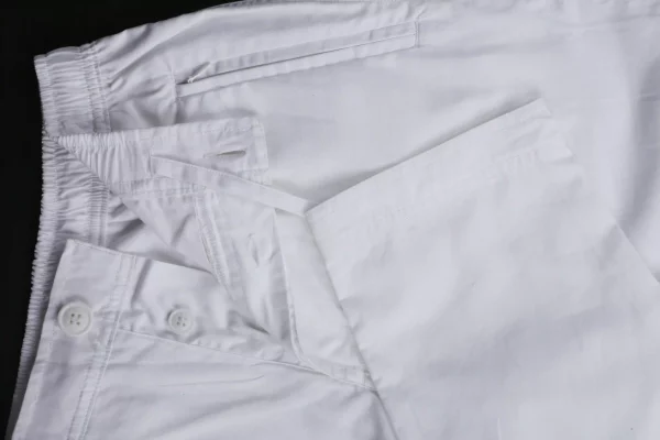 Zipped White Trousers For Men