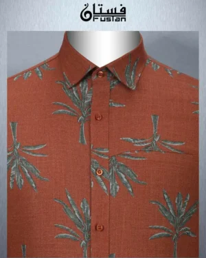 Orange Colored Printed Shirt