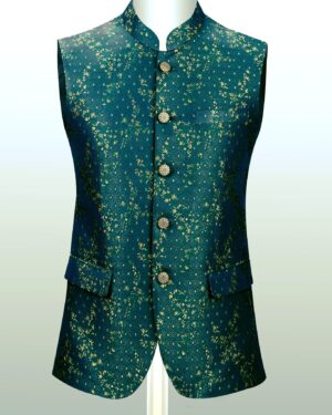 Men's Waistcoat Gold Pine Touches