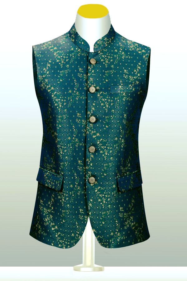 Men's Waistcoat Gold Pine Touches