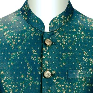 Men's Waistcoat Gold Pine Touches